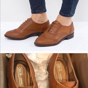 asos manic flat brogues